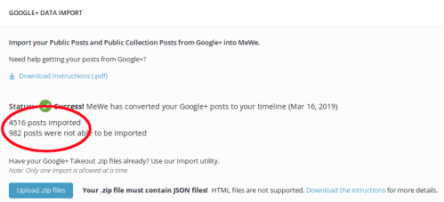 Screenshot_2019-03-25MeWe_importedposts Google Plus to MeWe post import