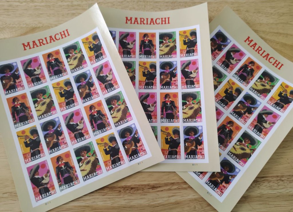 3 sheets of the stamps