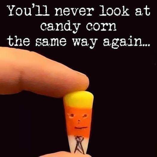 candycorn piece dressed as trump