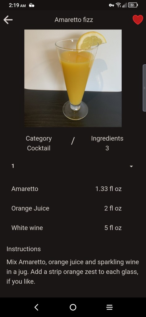 screenshot of drinkable showing a cocktail