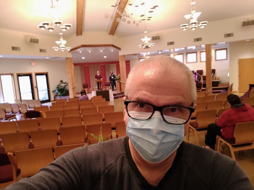 selfie in the church